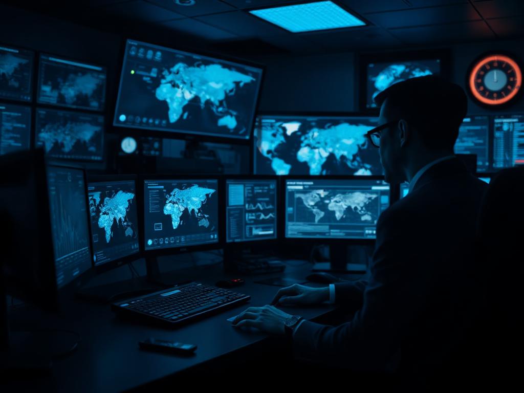 Analista de inteligencia en sala de operaciones